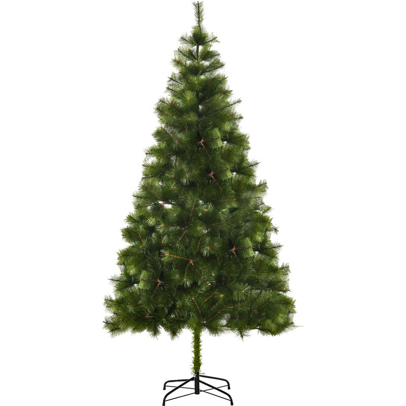 Árbol de Navidad 210cm Artificial Árbol de Pino con Soporte 505 Ramas Verde PET