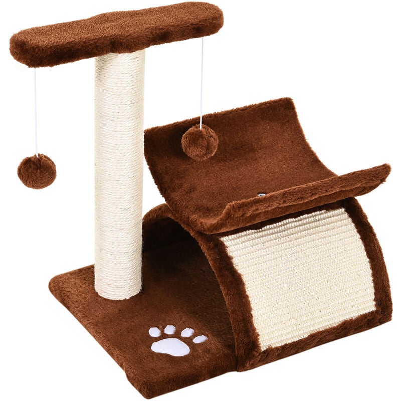 Rascador para Gatos Árbol Rascador Centro de Actividad 40x30x43cm Sisal Natural