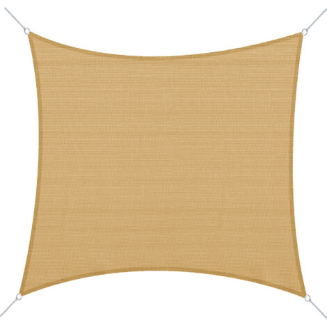 Toldo de Vela Sombrilla Parasol Rectángulo Tejido de Poliester 185 g/m² Jardín