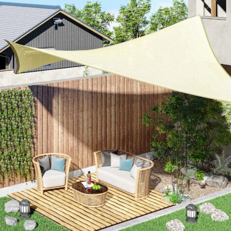 Toldo de Vela Sombrilla Parasol Rectángulo Tejido de Poliester 185 g/m² Jardín