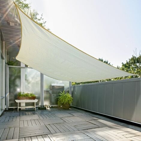 Toldo de Vela Sombrilla Parasol Rectángulo Tejido de Poliester 185 g/m² Jardín