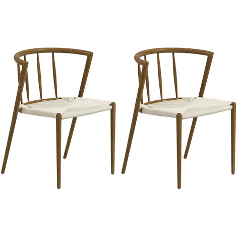 Eliza - Lote de 2 sillas de comedor estilo moderno tapizada con