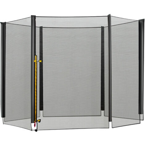 Red de seguridad de reemplazo para trampolín redondo Ø305 cm para exterior con puerta con cremallera para 6 postes rectos Ø305x180 cm