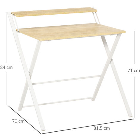 HOMCOM mesa plegable de pared moderno escritorio flotante multifuncional  con estante de almacenamiento carga 40 kg