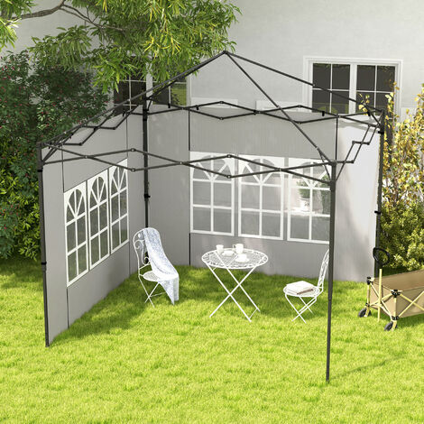 Outsunny® 2 Paredes Parte Laterales Para Carpa 3x3m Lado Parasol De