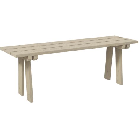 Banco de madera banco de jardín de 2 plazas carga 220 kg banco de exterior para patio terraza piscina 130x38x45 cm