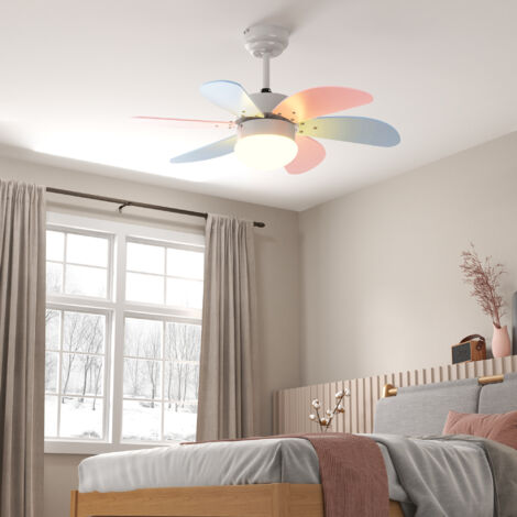 Ventiladores De Techo Con Luz Ventilador Techo Con Luz LED Regulable - 6 Velocidades, Timer, Motor DC Silencioso Lámpara Techo Regulable