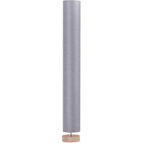 Lámpara de Pie Moderna Lámpara de Salón con Casquillo Máx. 40 W E27 Pantalla de Lino Marco de Metal para Dormitorio Ø15x120 cm Gris