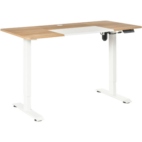 Escritorio Eléctrico de Pie Soporte de Escritorio con Altura Ajustable y 4 Teclas de Memoria para Oficina Hogar 140x70x72-116 cm