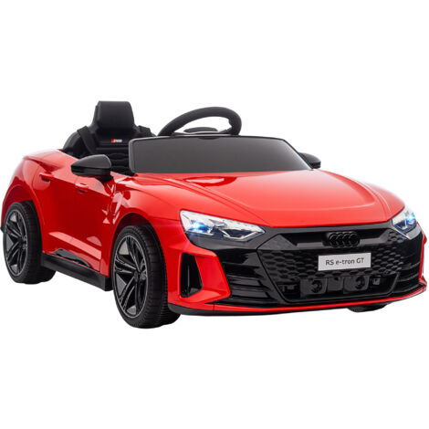 Coche eléctrico para niños de +3 Años AUDI RS e-tron GT 12V con mando a distancia faros LED bocina música USB TF 103x58x41 cm rojo