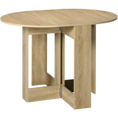 Mesa plegable de comedor mesa de cocina plegable con 2 alas abatibles mesa plegable para 2-4 personas 104x76x73,7 cm roble