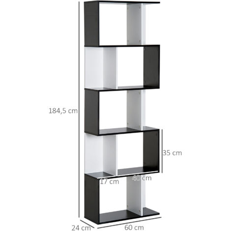 Homaterial Estantes De Pared De 5 Niveles, Moderno Estante V