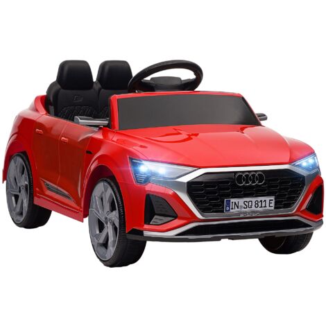 AIYAPLAY coche eléctrico para niños Audi Q8 etron sportback carro eléctrico infantil con batería 12V mando a distancia faros bocina y música rojo (1/5)