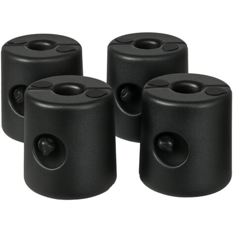 Outsunny pack de 4 pesos rellenables para carpas plegables con 9,2 kg de agua o 12 kg de arena con perillas de fijación Ø24x25,5 cm negro