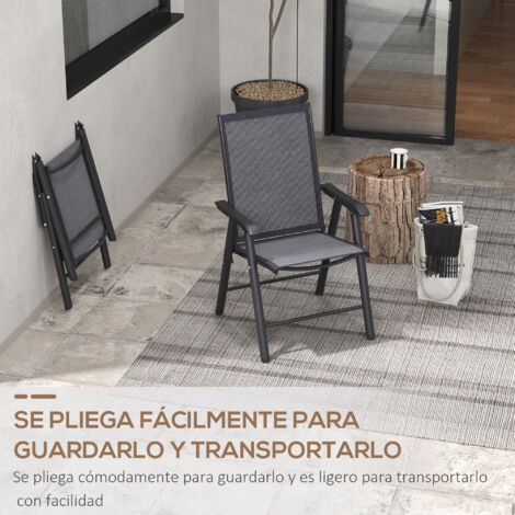 Silla Plegable Acolchada Aranaz - Estructura De Metal, Medidas 44.5x47.5x89 Cm, Ideal Para Eventos, Jardín, Terraza U Oficina