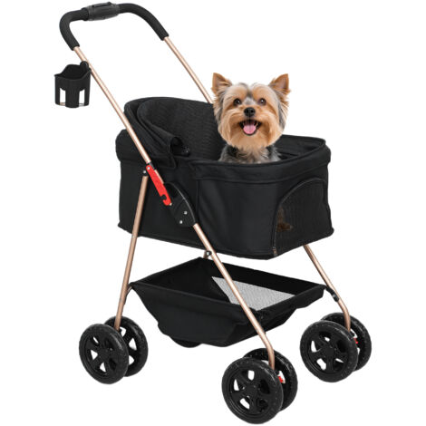 Carrito Bebe PawHut Carrito Para Perros Plegable En Con Cesta