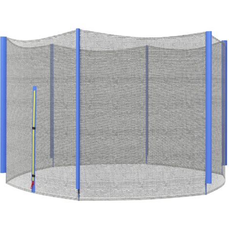 SPORTNOW red de seguridad para cama elástica Ø305 cm red de trampolín redondo para exterior protectora para cama elástica de 6 postes rectos azul