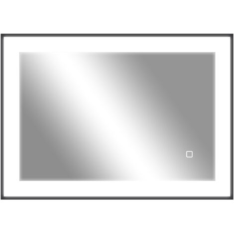 HOMCOM Espejo Decorativo De Pared 50x70cm Espejo Rectangular De Metal