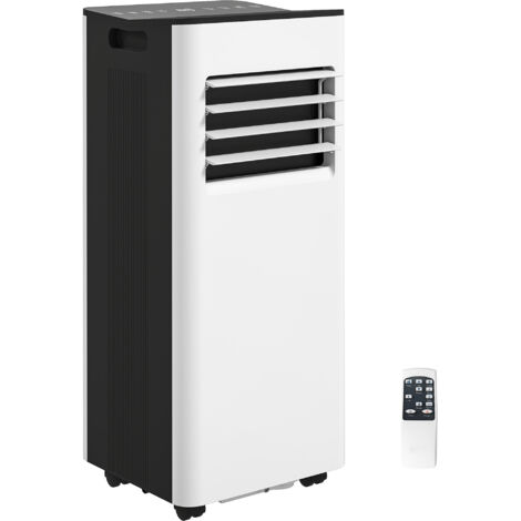 HOMCOM aire acondicionado portátil 9000 BTU deshumidificador 24,1 L/Día con control remoto pantalla LED temporizador 24h 2 velocidades para 28m²