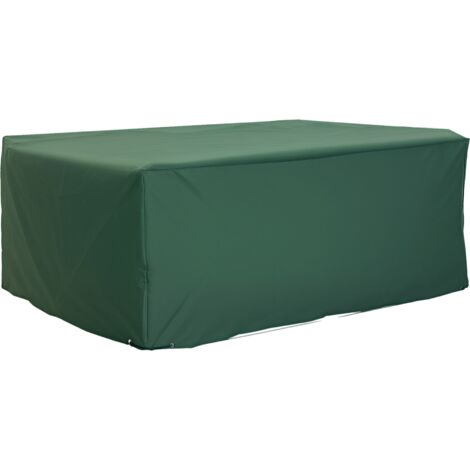 Outsunny funda para muebles de jardín exterior 222x155x67 cm funda mesa exterior protectora impermeable anti-uv antipolvo para terraza patio verde