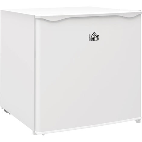 HOMCOM congelador vertical 35 L congelador pequeño silencioso con puerta reversible temperatura ajustable y estante extraíble para casa oficina blanco