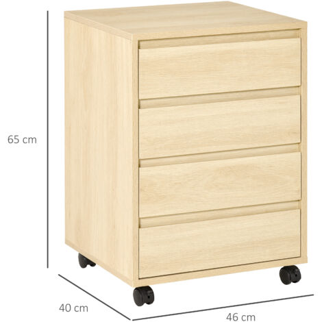 Vinsetto Archivador Portátil Con 3 Cajones Con Cerradura Y Archivador Para Colgar, Portadocumentos De Acero, 39 X 48 X 59 Cm, Color Negro