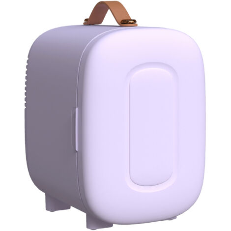 HOMCOM nevera pequeña extrasilenciosa 4L 9V/240V para enfriar y calentar mini frigorífico para dormitorio maquillaje bebidas 20,3x26,3x28 cm violeta