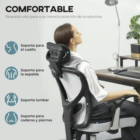 Vnsetto Slla De Ofcna Ergonómca Slla De Escrtoro Basculante Con Altura Ajustable Asento