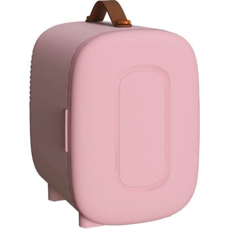 HOMCOM nevera pequeña extrasilenciosa 4L 9V/240V para enfriar y calentar mini frigorífico para dormitorio maquillaje bebidas 20,3x26,3x28 cm rosa