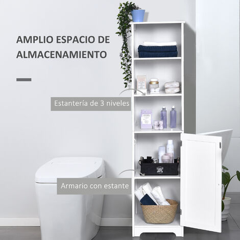 Organizador de baño delgado de 3 niveles, armario estrecho