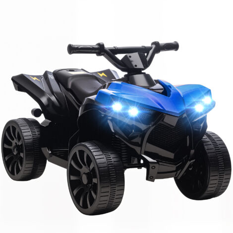 AIYAPLAY quad eléctrico para niños 6 V, quad para niños de 3-8 años, velocidad hasta 3 km/h, con faros y música, azul