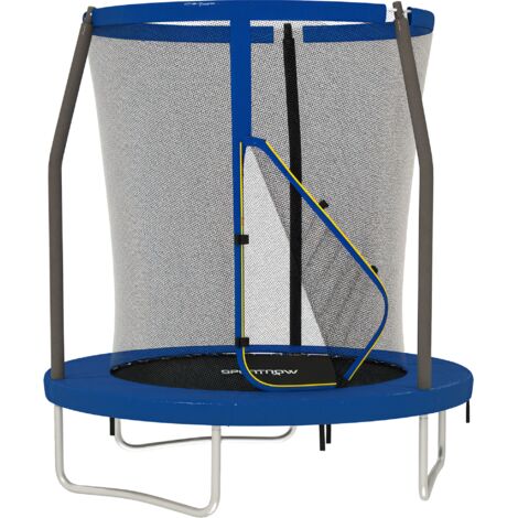 SPORTNOW cama elástica infantil Ø183 cm, trampolín para niños de +6 años con red de seguridad y funda de seguridad, para interior y exterior