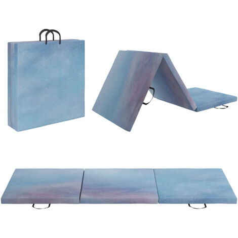 Colchoneta de gimnasia plegable amarilla con asa: compre colchoneta de