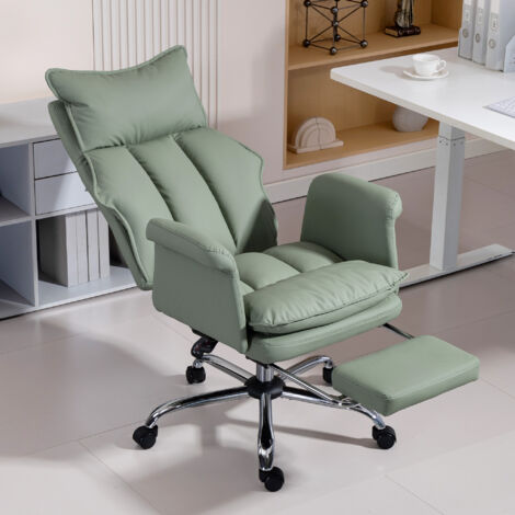 HOMCOM Silla De Oficina Silla De Escritorio Con Altura Ajustable Respaldo Alto Funcion De Balanceo Carga 120 Kg~1tio7p6ppm801