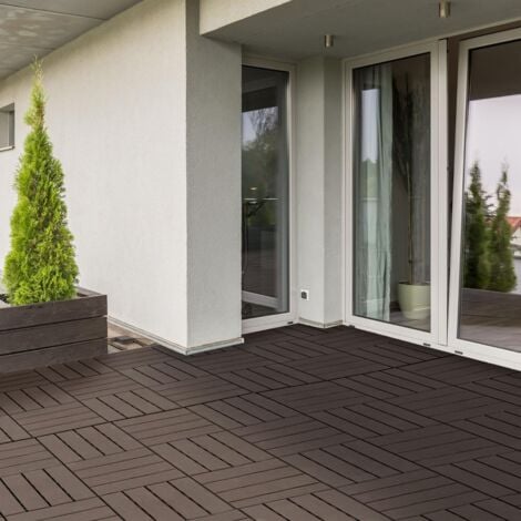 Baldosas Cuadradas para Suelos 30x30 Paquete de 9 Piezas Cubre 0.81 m² Negro