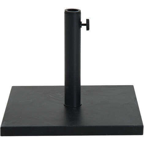 Base de Sombrilla Peso 13 kg con Botón de Bloqueo para 35/38/48 mm Soporte para Parasol Cuadrada de Cemento para Jardín Terraza Balcón 40x40x43 cm