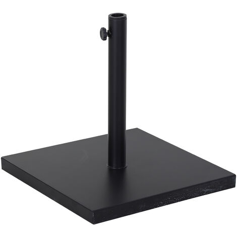 Base para Sombrillas de Terraza con Rueda para Ajustar Metal 45x45x39cm Negro