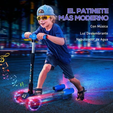 HOMCOM Patinete para Niños de +3 Años Plegable Scooter de 2 Ruedas