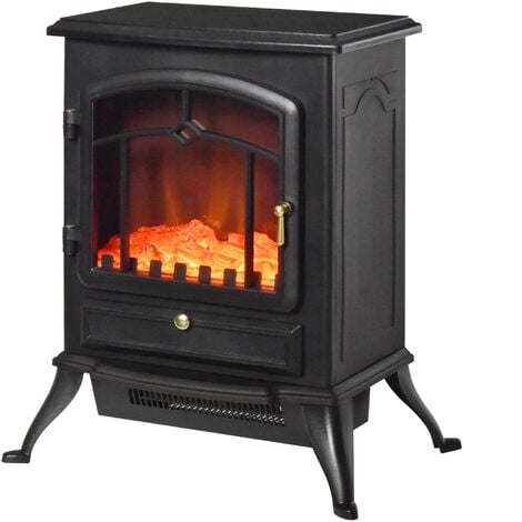 Chimenea eléctrica portátil 1000/2000W con efecto de llama