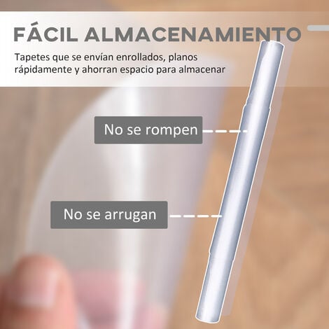 Alfombra protectora para silla de oficina Homcom transparente