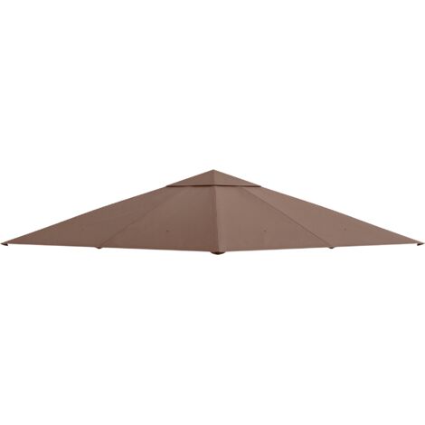 Techo de Repuesto 300x300 cm para Cenador de Jardín Cubierta de Repusto de Gazebo Exterior con 8 Orificios de Drenaje y Ventilación