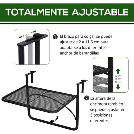 Mesas de hostelería de altura ajustable a 4 posiciones.