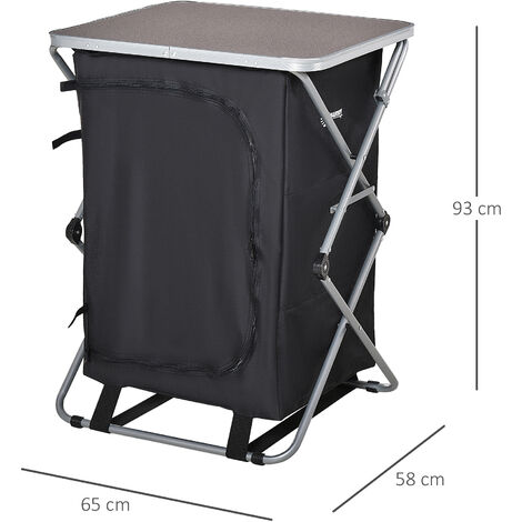 VEVOR VEVOR Mueble de Cocina para Camping 120x47x70 cm Armario de Camping  Plegable Portátil Estructura cocina para acampar con Barbacoa Pícnic