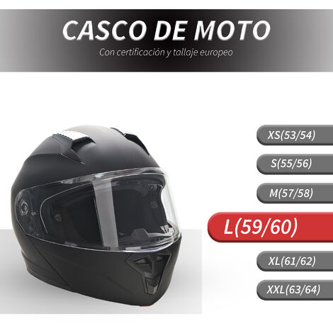 Casco Moto Modular Casco de Motocicleta Integral con Doble Visera