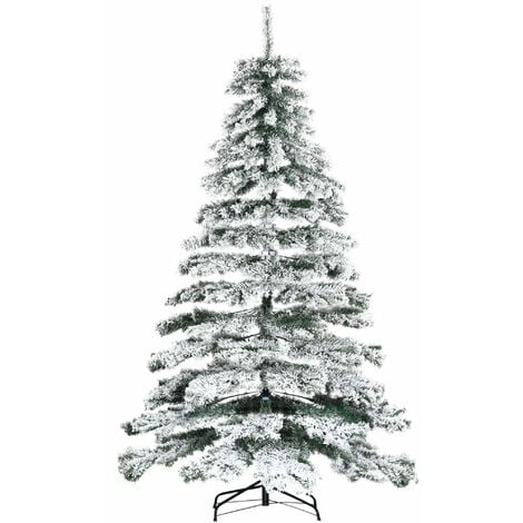 Talla nacionalismo lavanda Árbol de Navidad 225 cm Nevado Artificial con 1083 Puntas de PVC Base  Plegable y Soporte