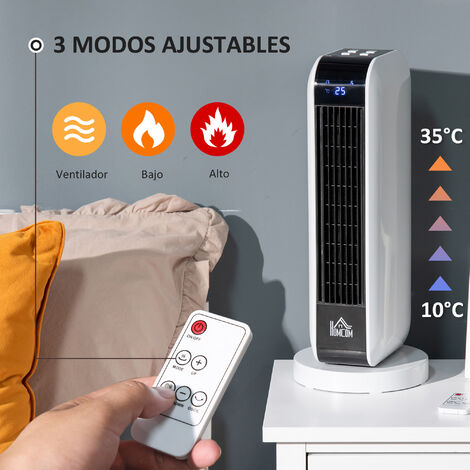 Calefactor Cerámico Torre 2000W Portátil con Mando a Distancia