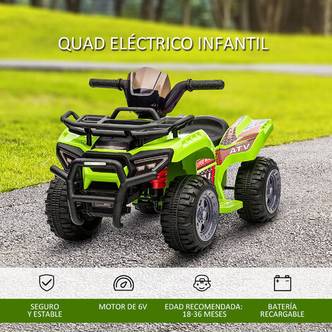 Quad Eléctrico Infantil - HOMCOM Quad Eléctrico para Niños, Quad Eléctrico  Infantil 18-36 meses, batería, 6V , 2km/h