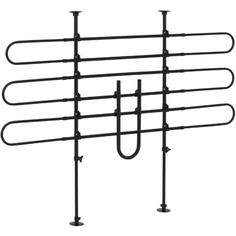 Separador de Coche para Perros Ajustable en Ancho y Altura 87-135 x 85-120 cm Reja de Protección Universal de Acero para Maletero Equipaje Automóvil