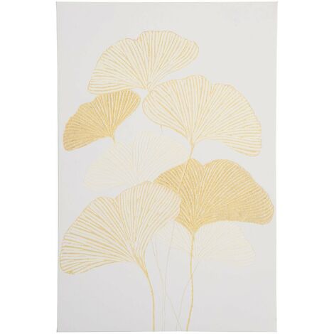 Cuadro de Arte en Lienzo Hojas de Ginkgo Biloba 90x60 cm 1 Parte Impresión Artística para Decoración de Pared en Salón Oficina Dormitorio