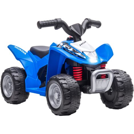 Quad Eléctrico para Niños 18-36 Meses Vehículo Eléctrico a Batería 6V Infantil con Faros LED Bocina Velocidad 2,8 km/h Avance 65,5x38,5x43,5cm